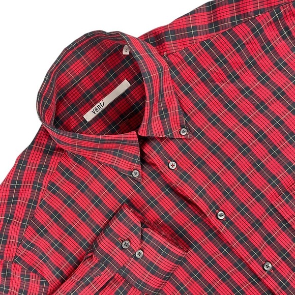 Ventti Other - Venti Shirt Mens L Red Plaid Button Up Long Sleeve Cotton Casual Lightweight EUC